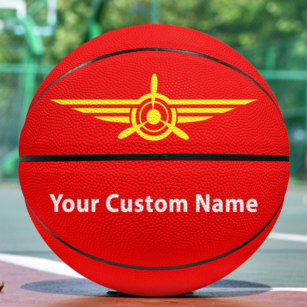 Custom Name (Badge 3) Designed Basketball