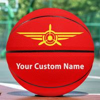 Thumbnail for Custom Name (Badge 3) Designed Basketball