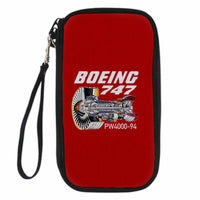 Thumbnail for Boeing 747 & PW4000-94 Engine Designed Travel Cases & Wallets