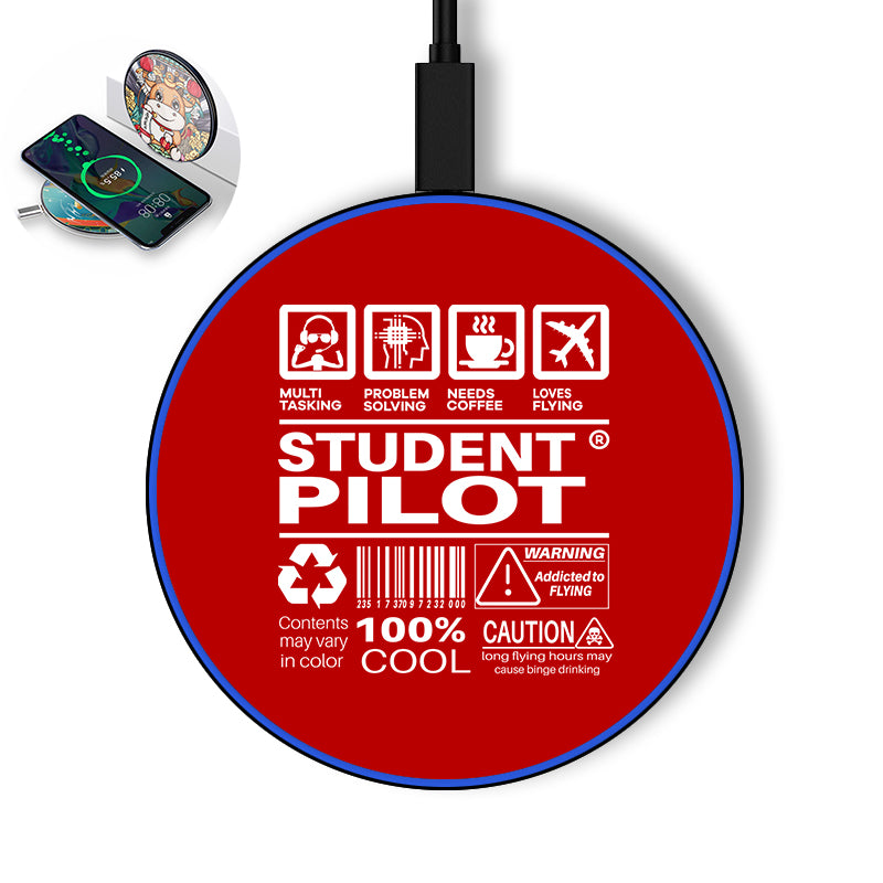 Student Pilot Label Designed Wireless Chargers