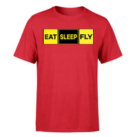 Thumbnail for Eat Sleep Fly (Colourful) Designed T-Shirts