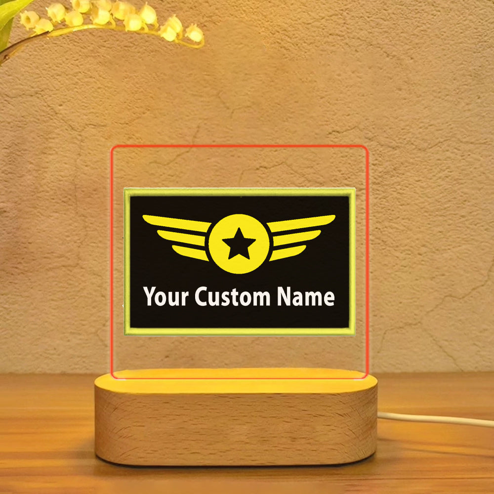 Custom Name (Special Badge) Designed Night Lamp