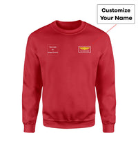 Thumbnail for Side Your Custom Logos & Name (Badge 1) Designed Sweatshirts