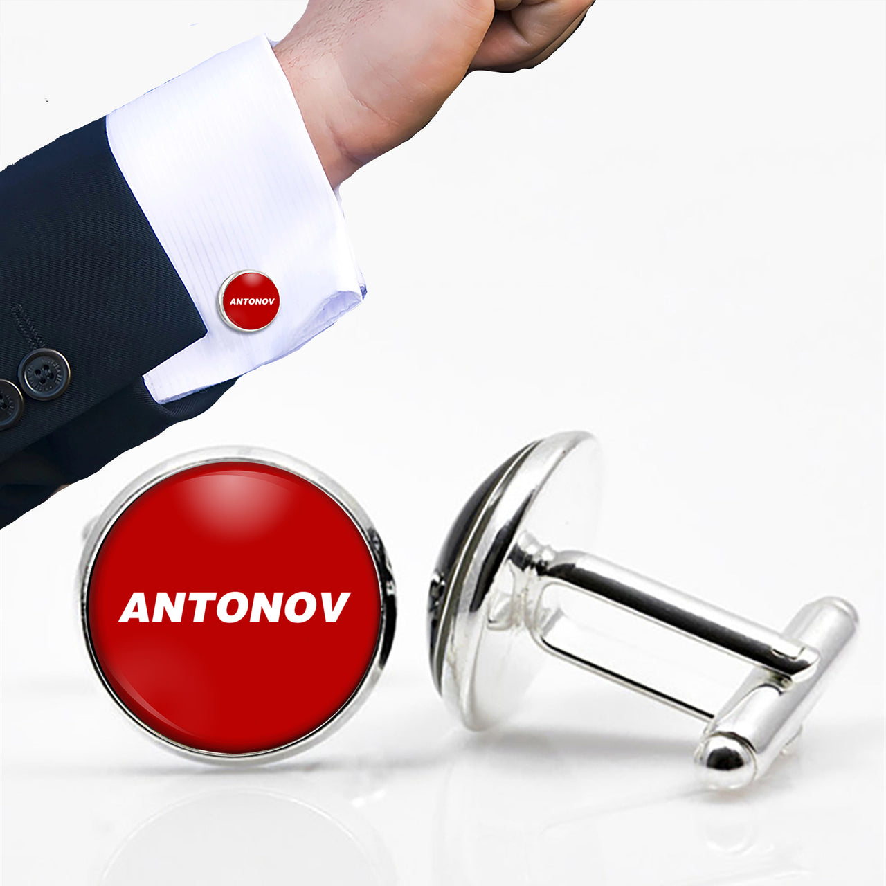 Antonov & Text Designed Cuff Links