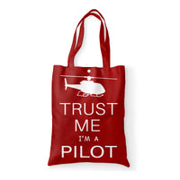Thumbnail for Trust Me I'm a Pilot (Helicopter) Designed Tote Bags