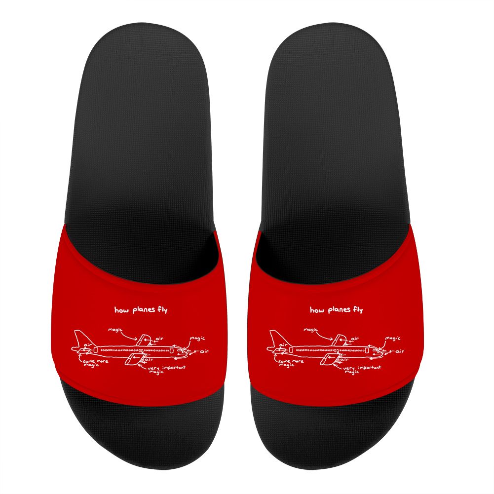 How Planes Fly Designed Sport Slippers