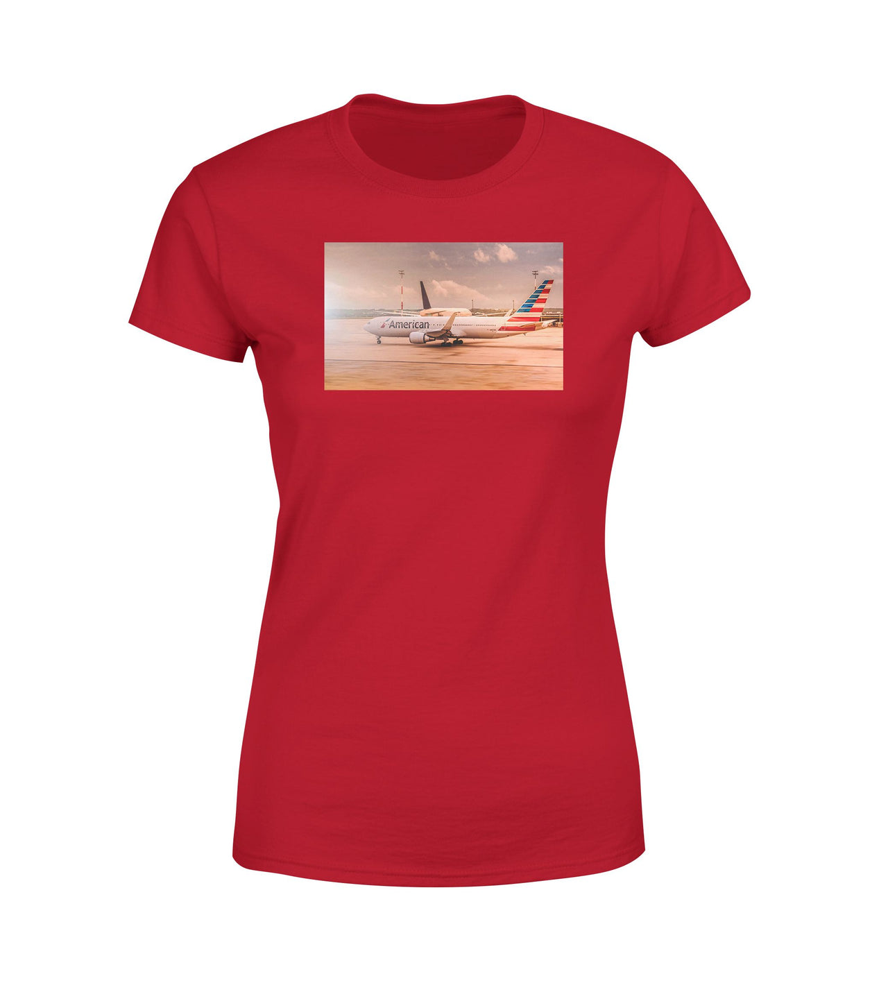 American Airlines Boeing 767 Designed Women T-Shirts