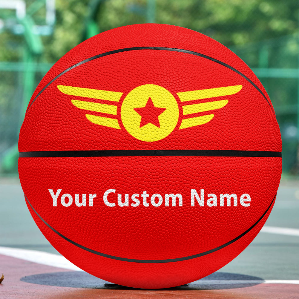 Custom Name (Badge 4) Designed Basketball
