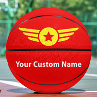 Thumbnail for Custom Name (Badge 4) Designed Basketball