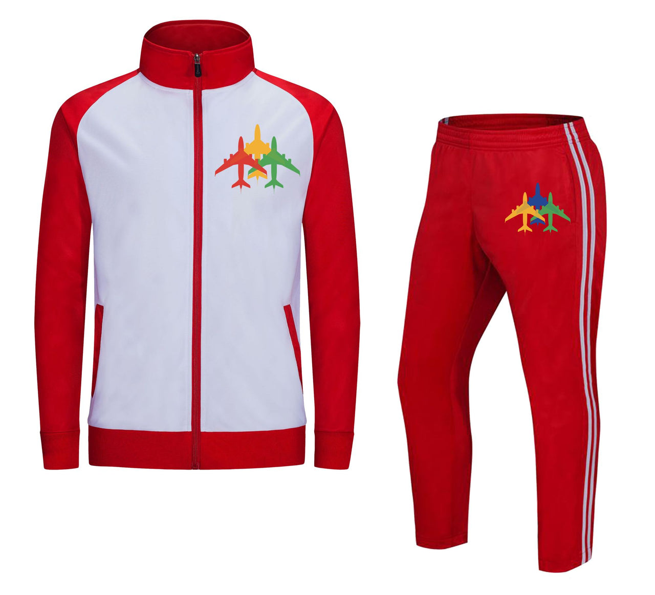 Colourful 3 Airplanes Designed "CHILDREN" Tracksuits