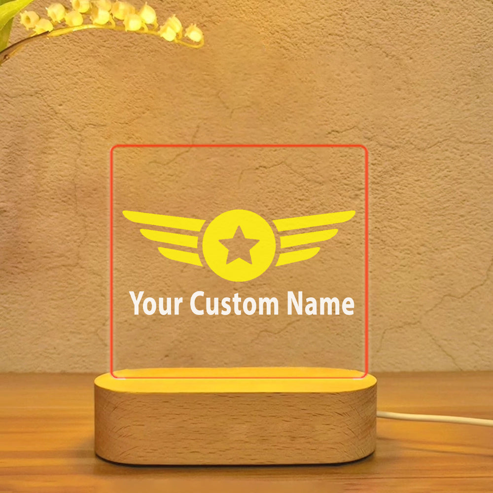 Custom Name (Badge 4) Designed Night Lamp