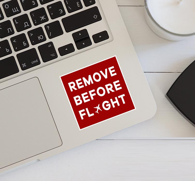 Remove Before Flight (Red) Designed Stickers