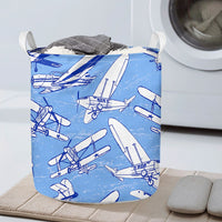 Thumbnail for Retro & Vintage Airplanes Designed Laundry Baskets