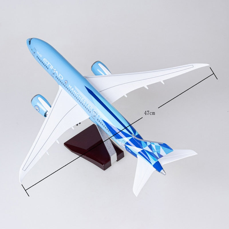 Manchester City Edition Etihad Boeing 787 Airplane Model (1/130 Scale)