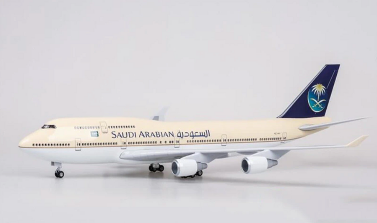 Saudi Arabia Boeing 747 Airplane Model (1/160 Scale - 47CM)