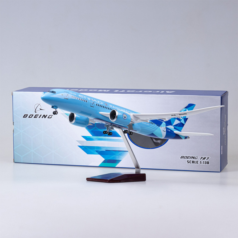 Manchester City Edition Etihad Boeing 787 Airplane Model (1/130 Scale)