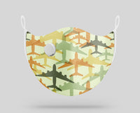 Thumbnail for Seamless Airplanes Designed Face Masks