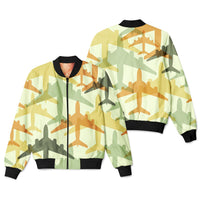 Thumbnail for Seamless Colourful Airplanes Designed 3D Pilot Bomber Jackets