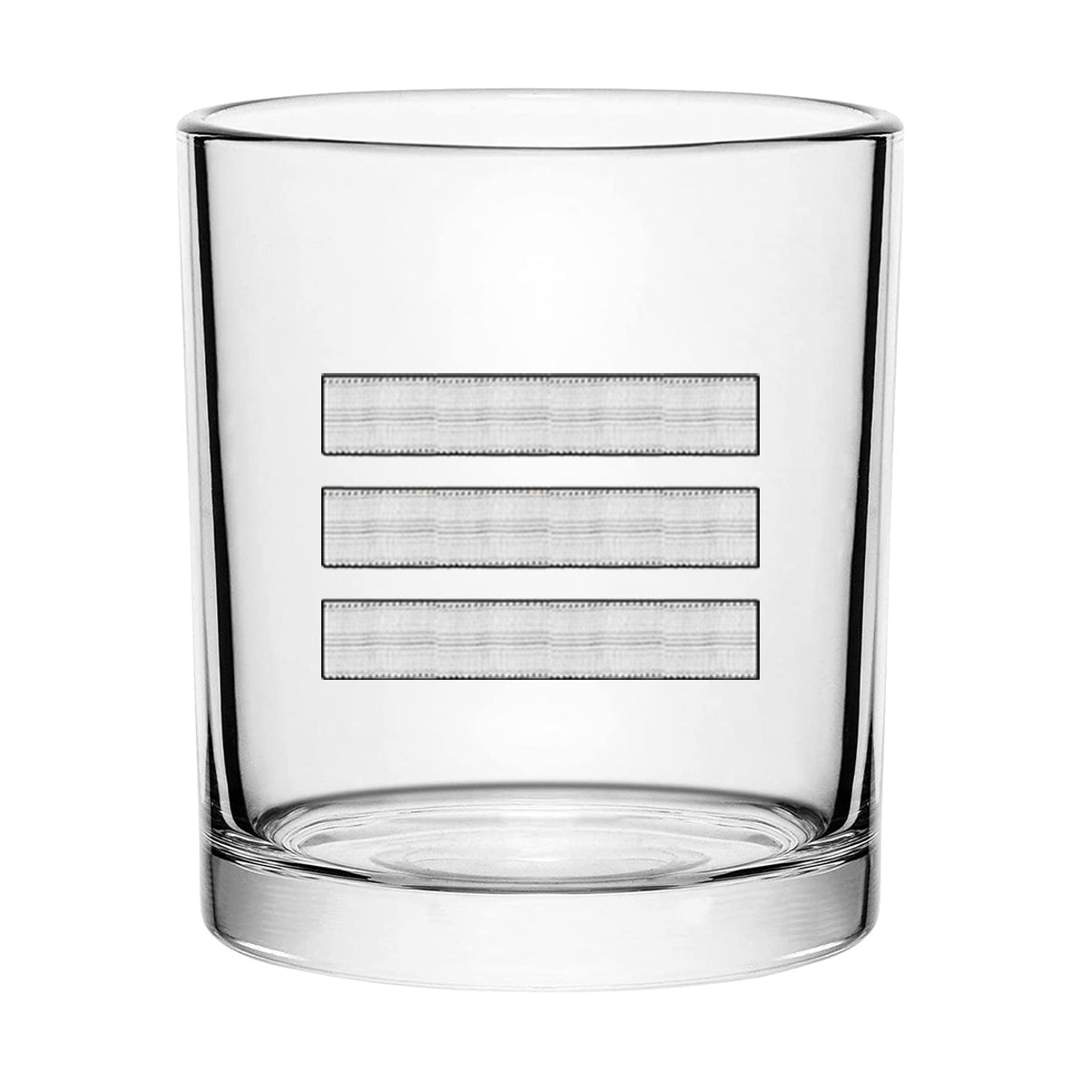 Silver Pilot Epaulettes (3 Lines) Designed Special Whiskey Glasses