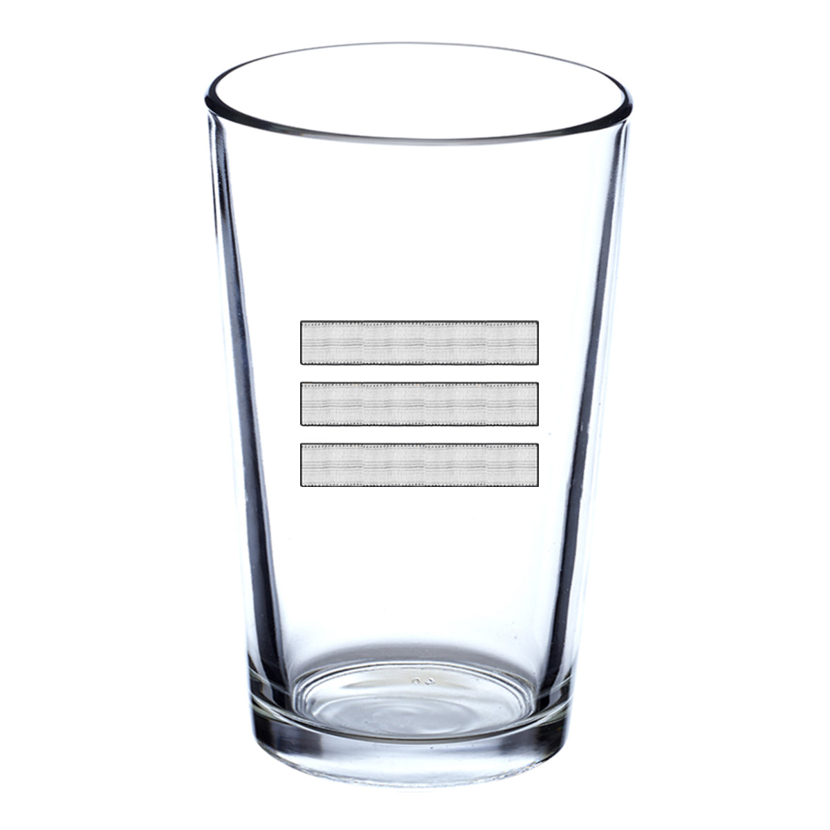 Silver Pilot Epaulettes (3 Lines) Designed Beer & Water Glasses
