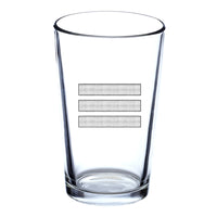 Thumbnail for Silver Pilot Epaulettes (3 Lines) Designed Beer & Water Glasses