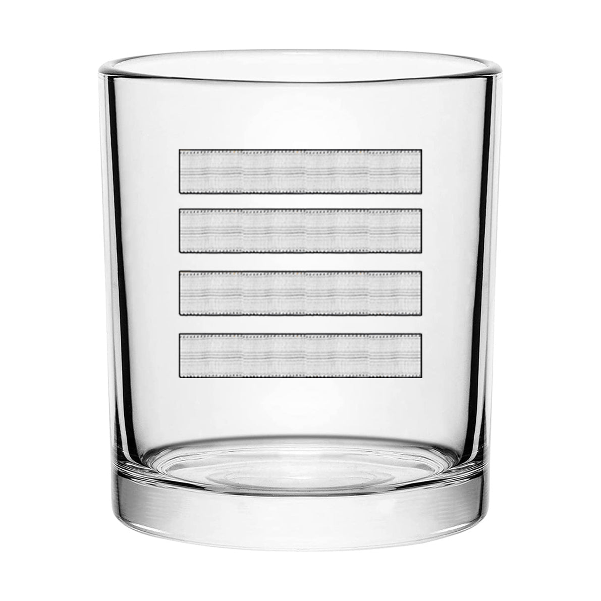 Silver Pilot Epaulettes (4 Lines) Designed Special Whiskey Glasses