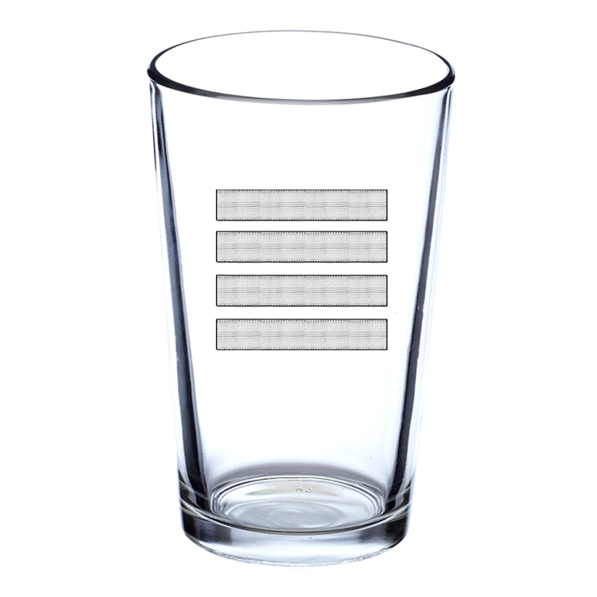 Silver Pilot Epaulettes (4 Lines) Designed Beer & Water Glasses