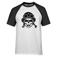 Thumbnail for Skeleton Pilot Silhouette Designed Raglan T-Shirts