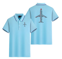 Thumbnail for Airplane Shape Aviation Alphabet Designed Stylish Polo T-Shirts (Double-Side)