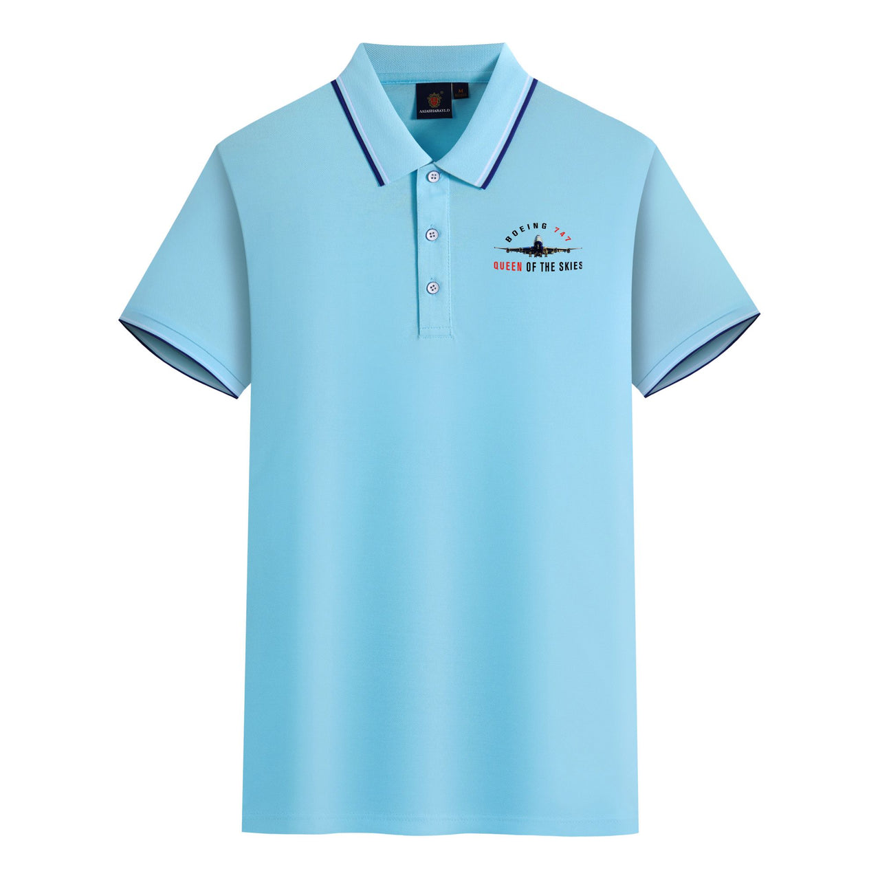 Boeing 747 Queen of the Skies Designed Stylish Polo T-Shirts