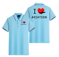 Thumbnail for I Love Aviation Designed Stylish Polo T-Shirts (Double-Side)
