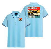 Thumbnail for Husband & Dad & Pilot & Legend Designed Stylish Polo T-Shirts (Double-Side)