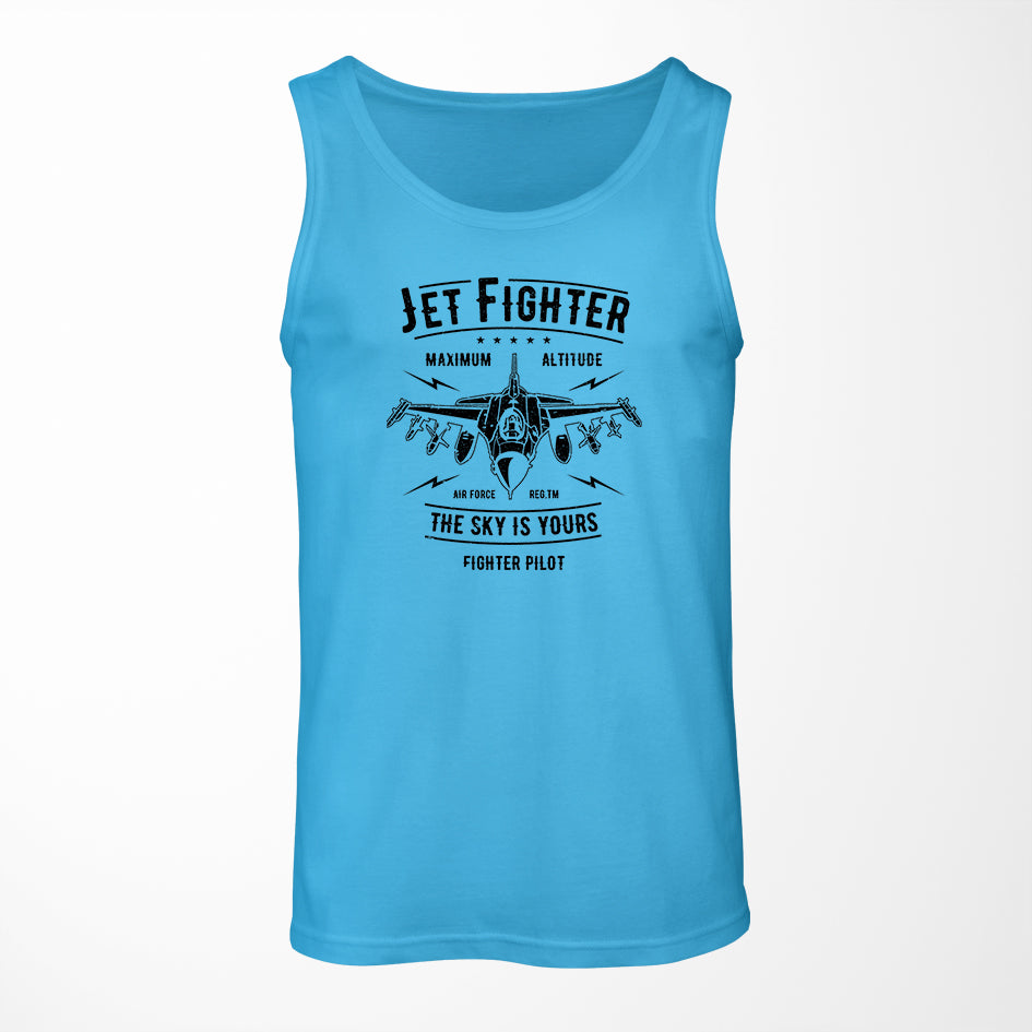 Jet Fighter - The Sky is Yours Designed Tank Tops