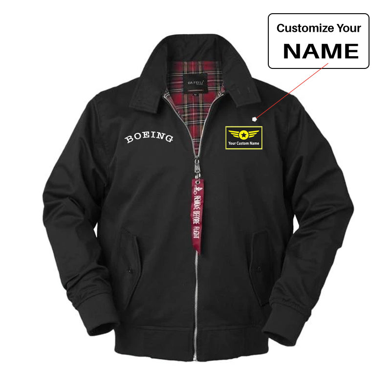 Special BOEING Text Designed Vintage Style Jackets