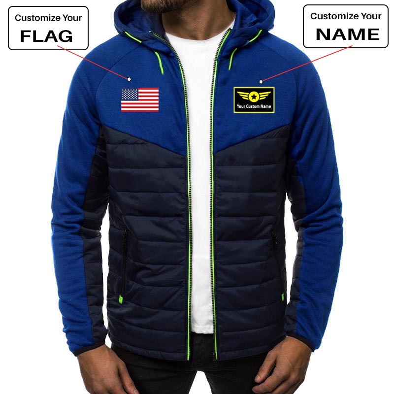 Custom Flag & Name with "Special Badge" Designed Sportive Jackets