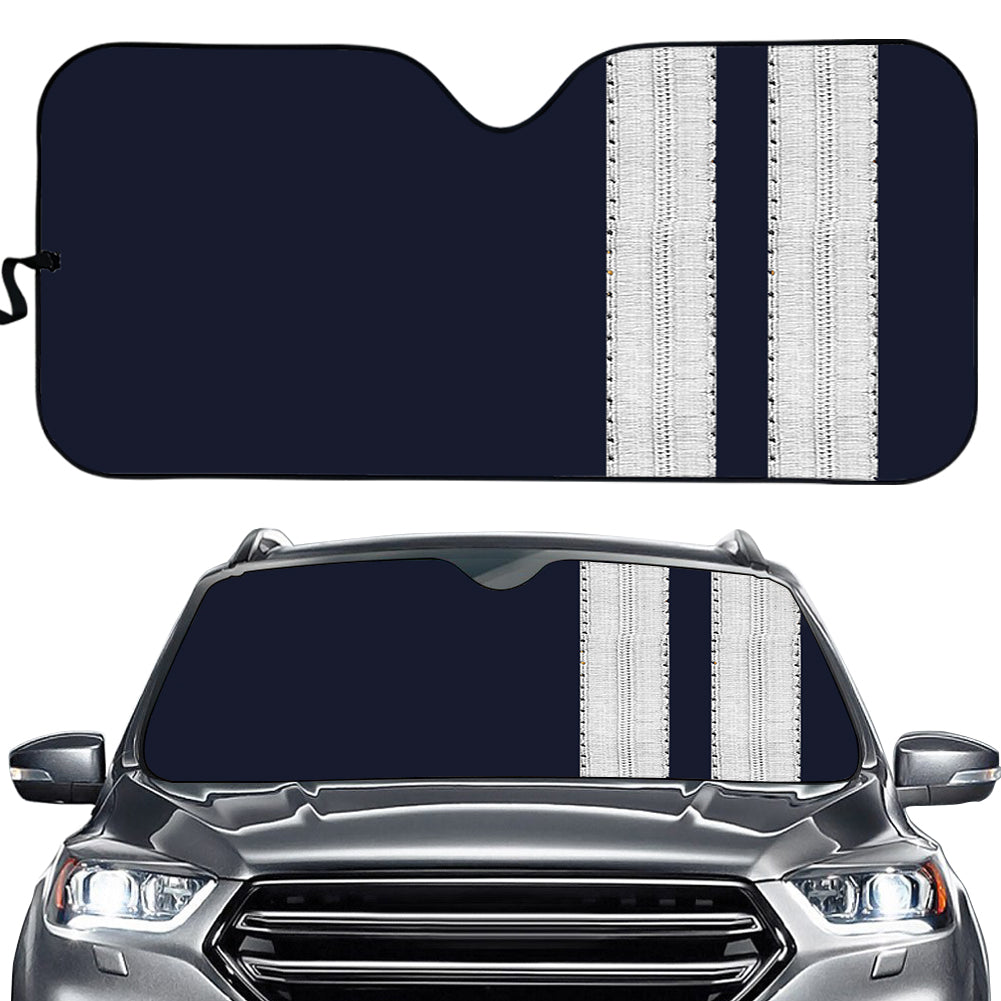 Special Silver Epaulettes (4,3,2 Lines) Designed Car Sun Shade