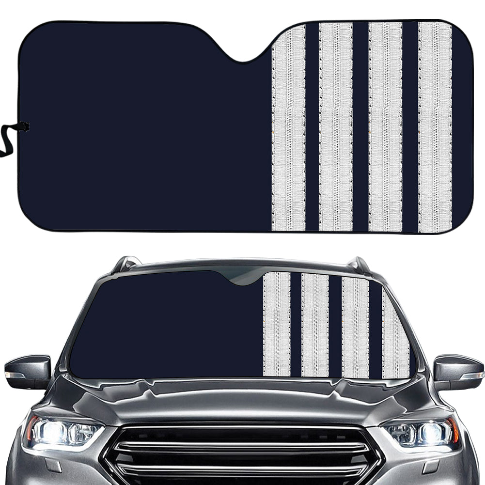 Special Silver Epaulettes (4,3,2 Lines) Designed Car Sun Shade
