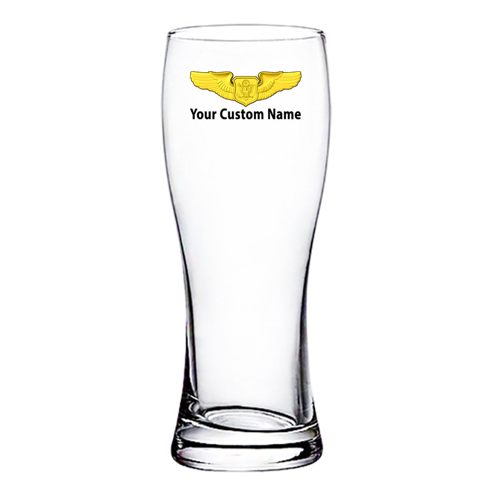 Custom Name "Special US Air Force" Designed Pilsner Beer Glasses