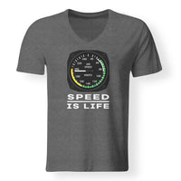 Thumbnail for Speed Is Life Designed V-Neck T-Shirts