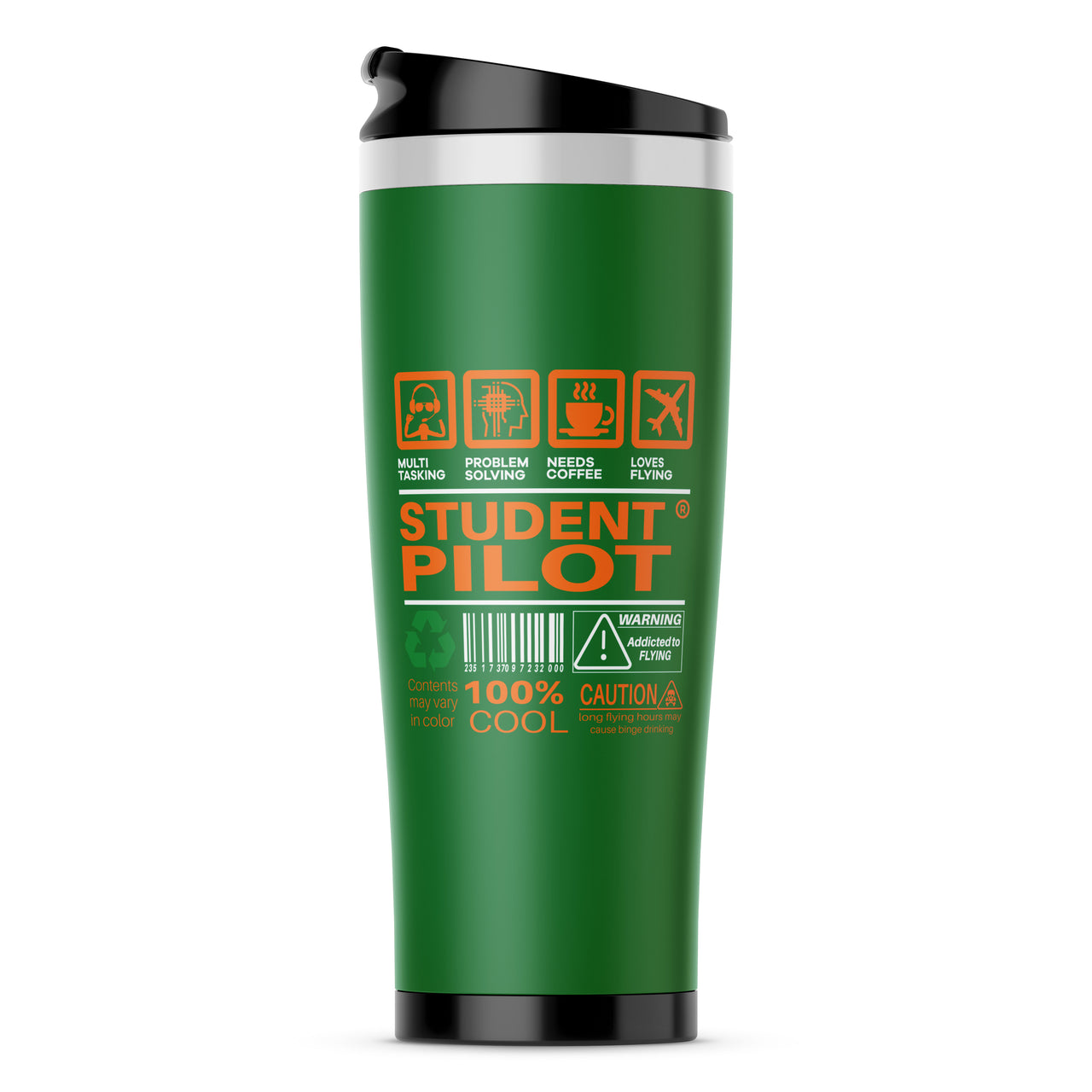 Student Pilot Label Designed Travel Mugs