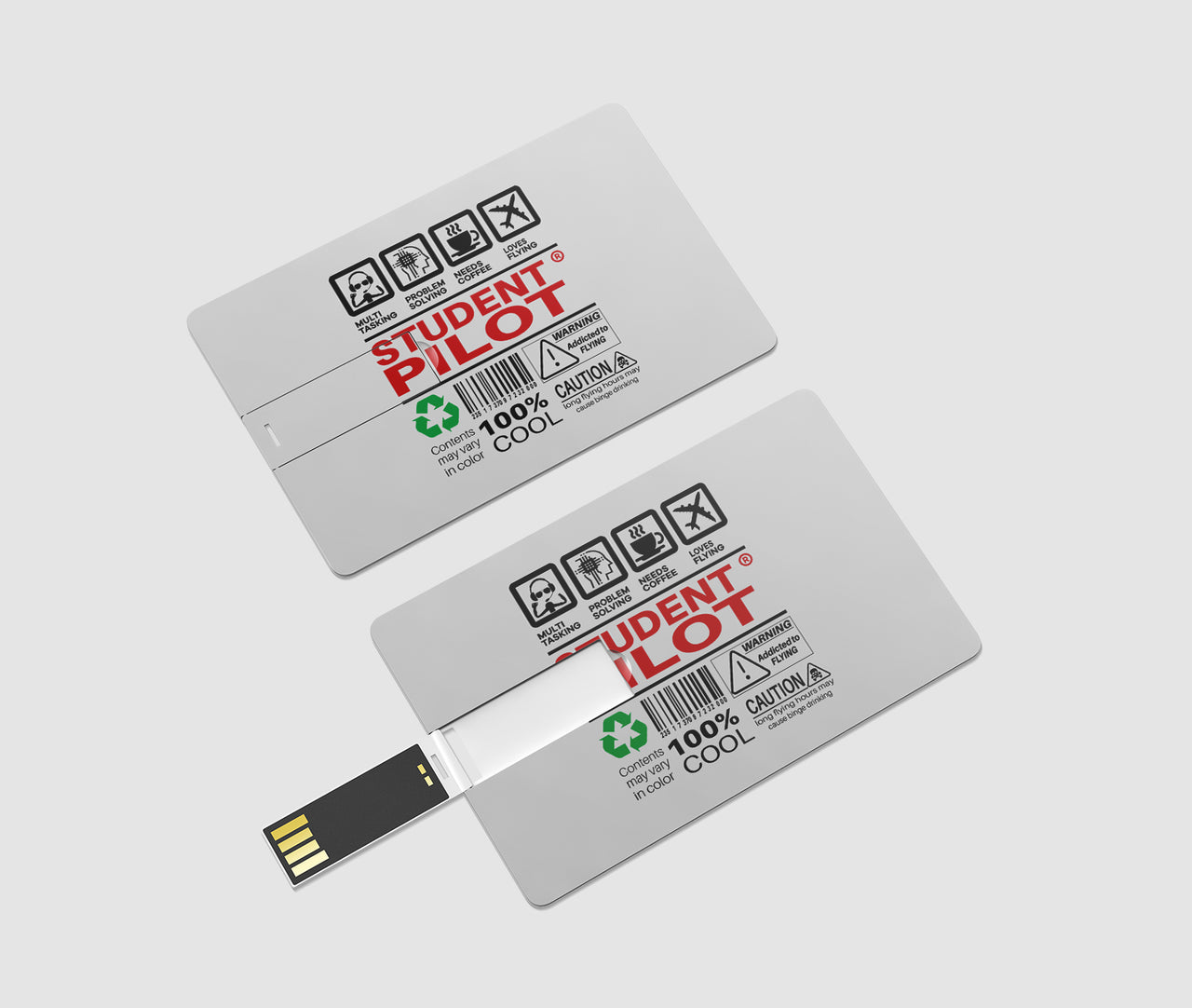 Student Pilot Label Designed USB Cards
