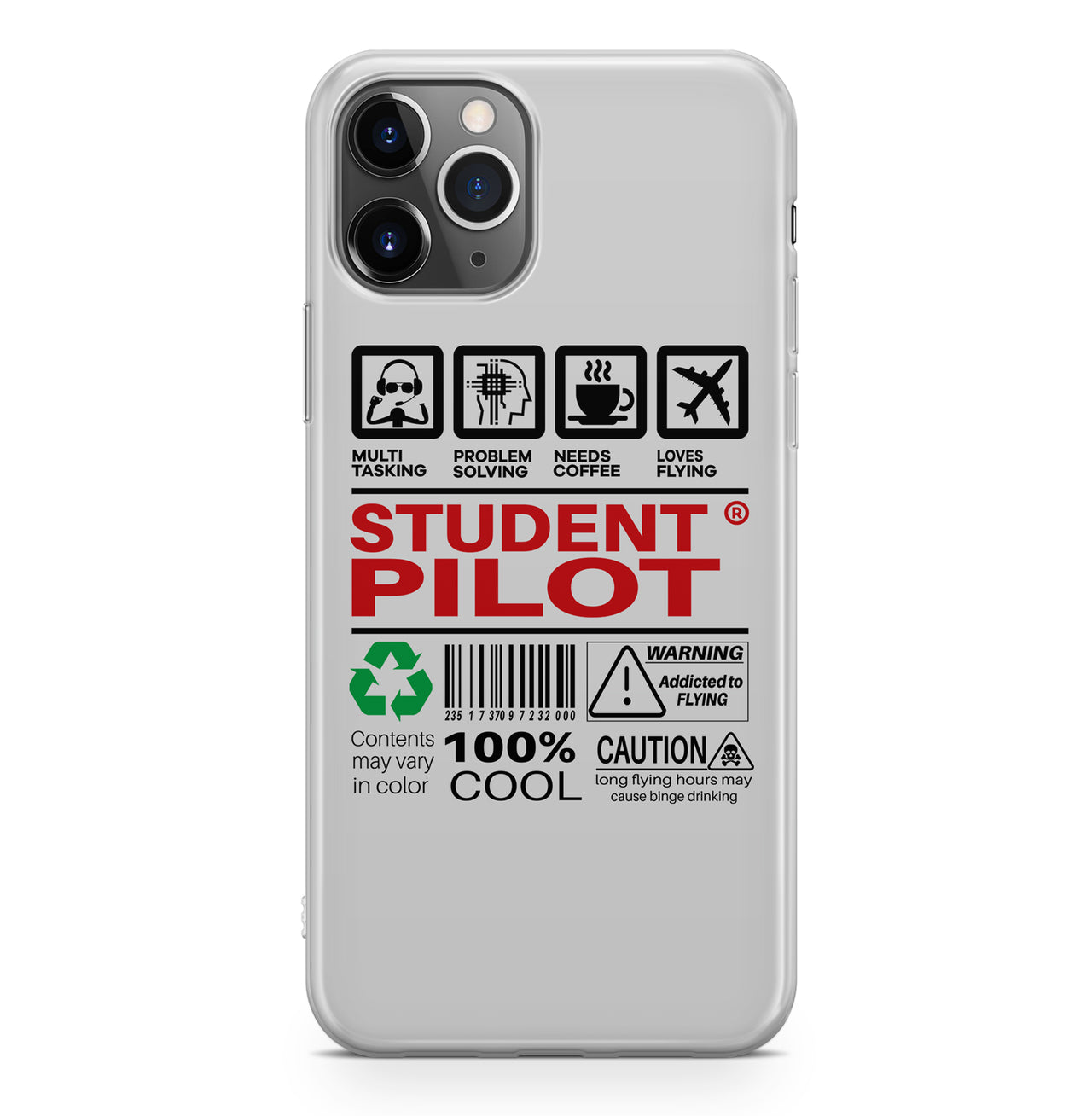 Student Pilot Label Designed iPhone Cases