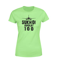 Thumbnail for Sukhoi Superjet 100 & Plane Designed Women T-Shirts
