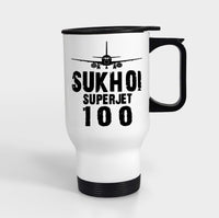 Thumbnail for Sukhoi Superjet 100 & Plane Designed Travel Mugs (With Holder)