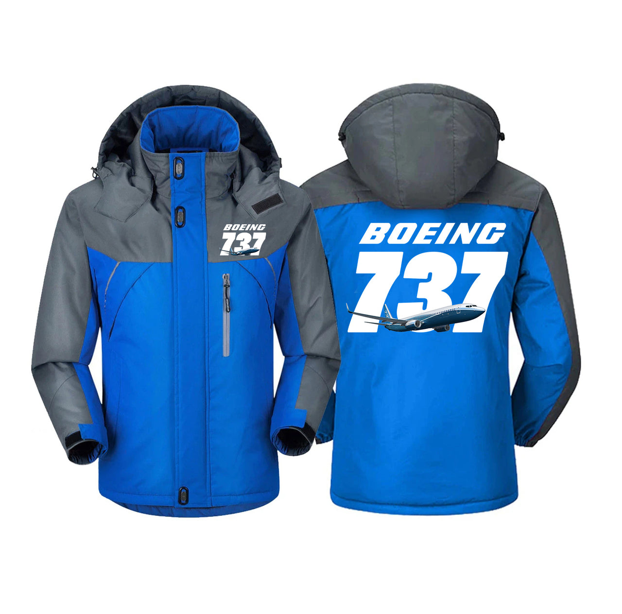 Super Boeing 737+Text Designed Thick Winter Jackets