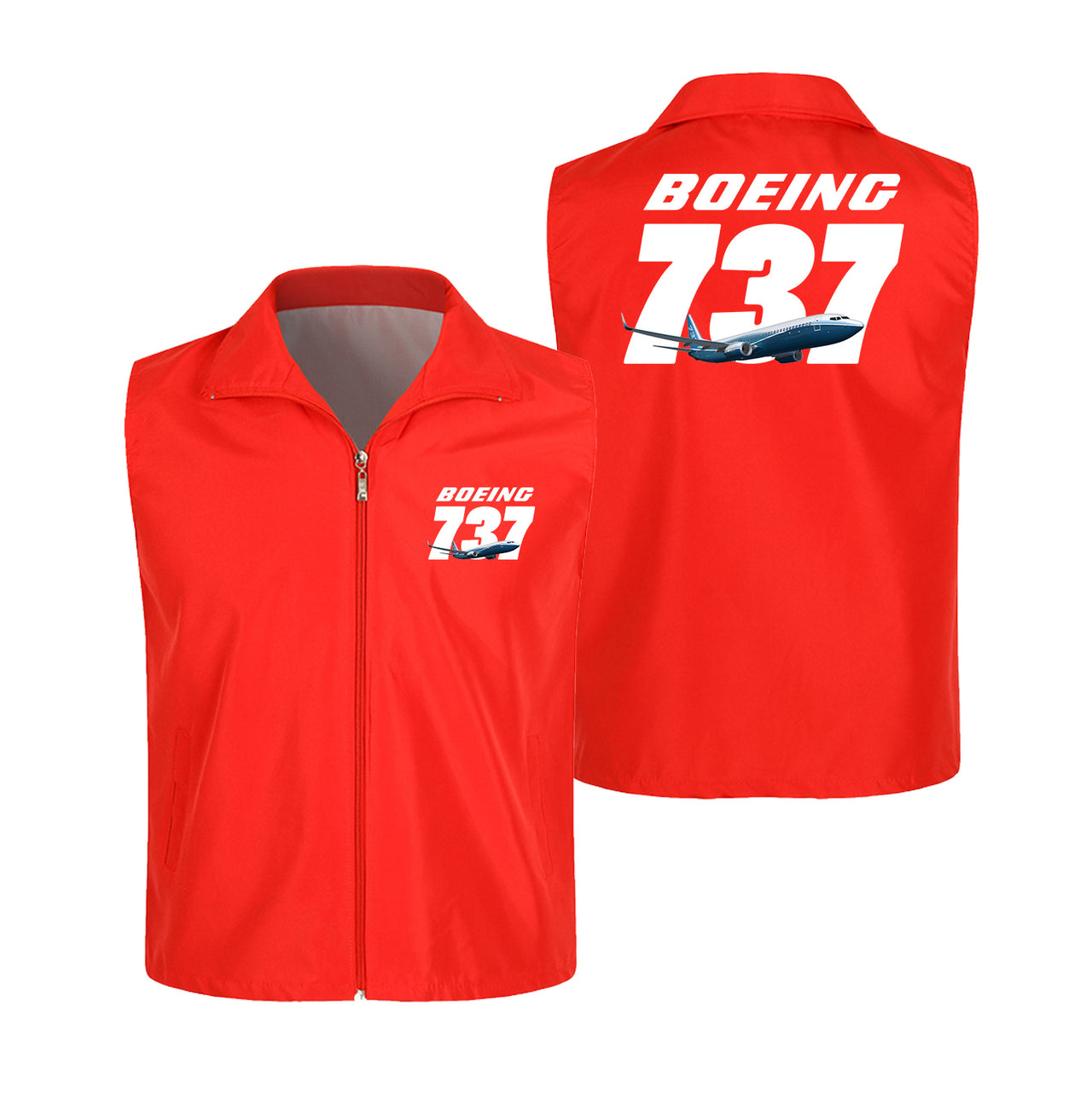 Super Boeing 737+Text Designed Thin Style Vests
