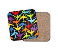 Thumbnail for Super Colourful Airplanes Designed Coasters