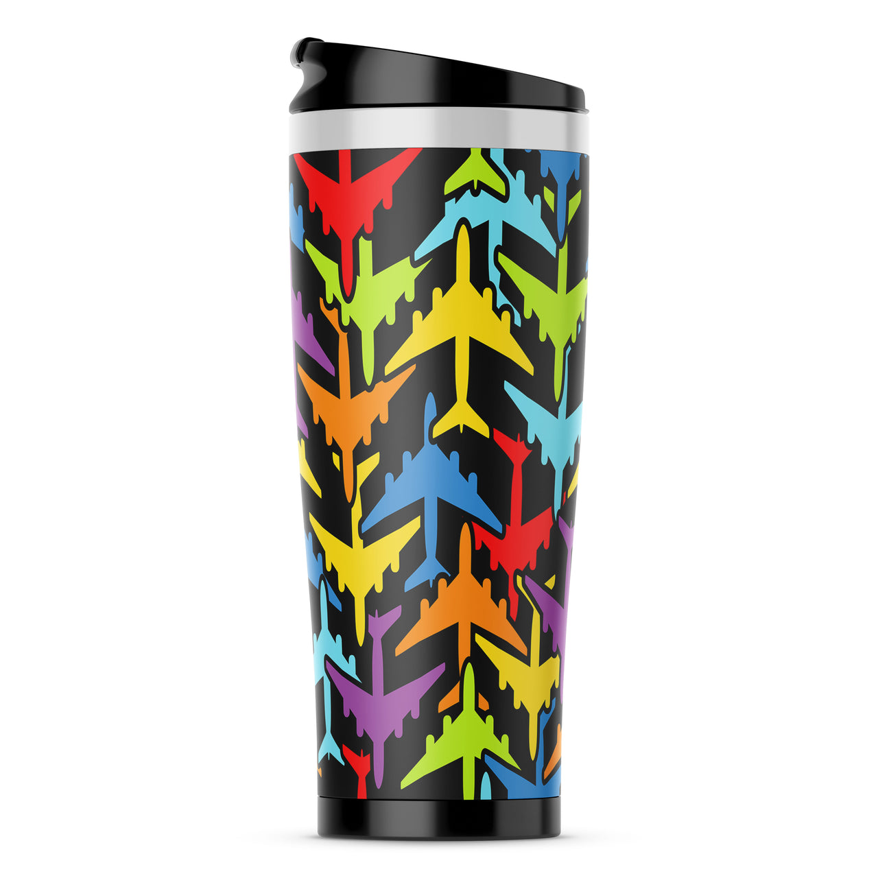 Super Colourful Airplanes Designed Travel Mugs
