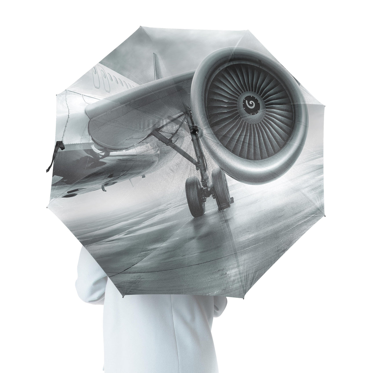 Super Cool Airliner Jet Engine Designed Umbrella