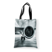 Thumbnail for Super Cool Airliner Jet Engine Designed Tote Bags